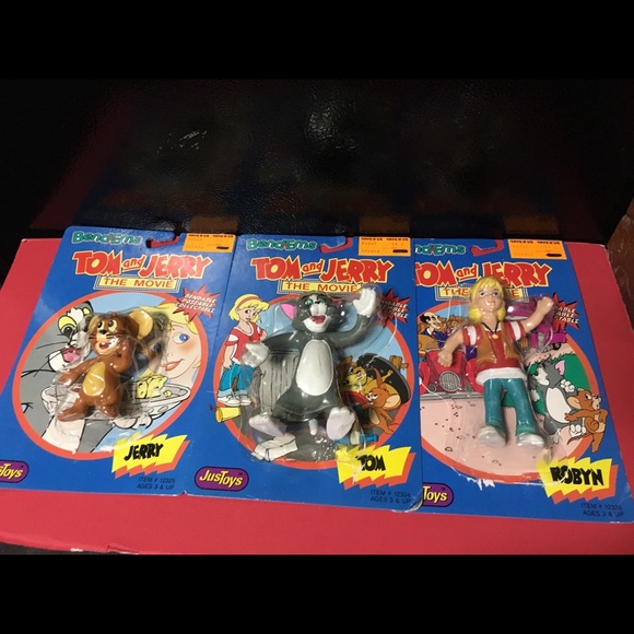 TOM AND JERRY VTG 1992 Bend-Ems Tom, Jerry & Robyn - Picture 9 of 14